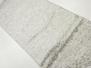 亀甲に華紋模様織出し袋帯